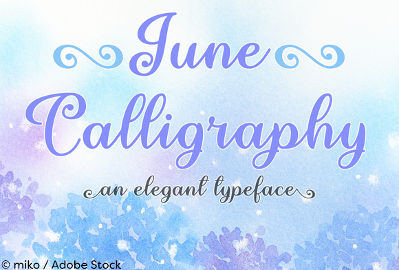 June Calligraphy: The Elegant Script Typeface for Editorial Design