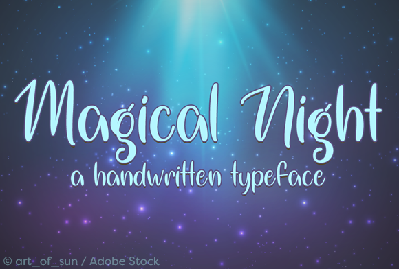 Magical Night: The Whimsical Script for Your Next Design
