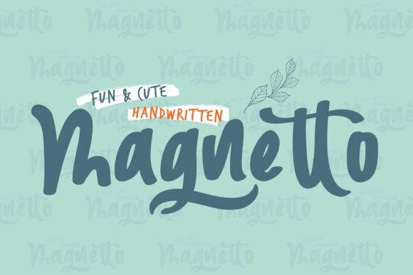 Magnetto: A Playful Script Handwritten Font for Creative Projects