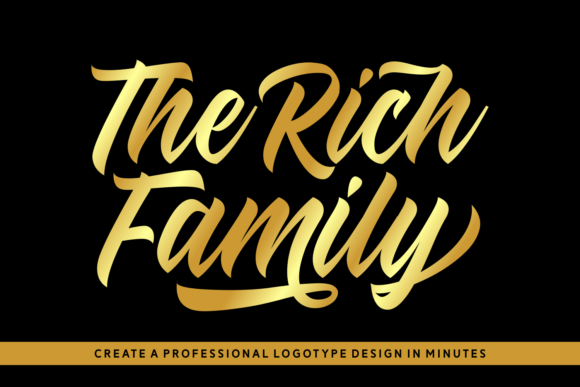 The Rich Family: A Bold Script Handwritten Typeface for Luxury Designs