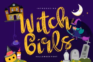 Witch Girls: The Perfect Handwritten Typeface for Spooky Crafts